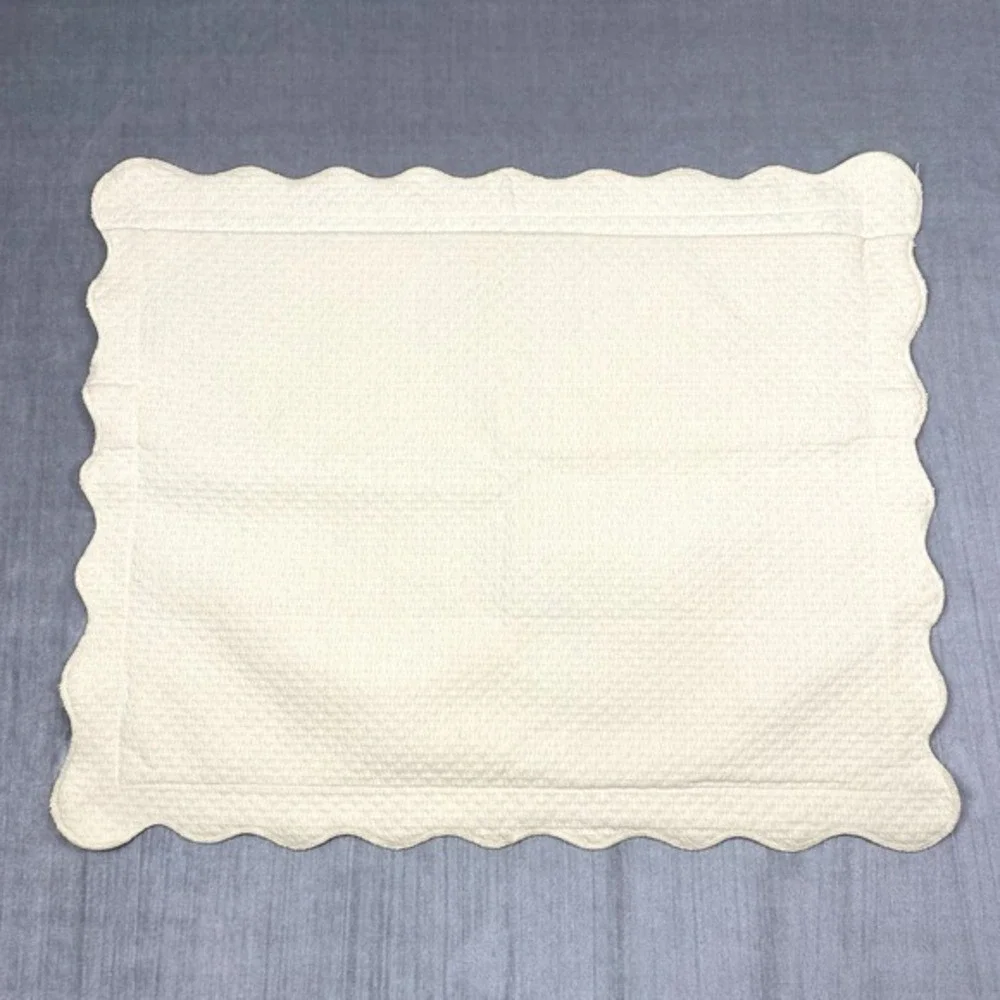 Vtg Shavel Pillow‎ Sham Standard Portugal Cotton Blend Matelassé Medallion